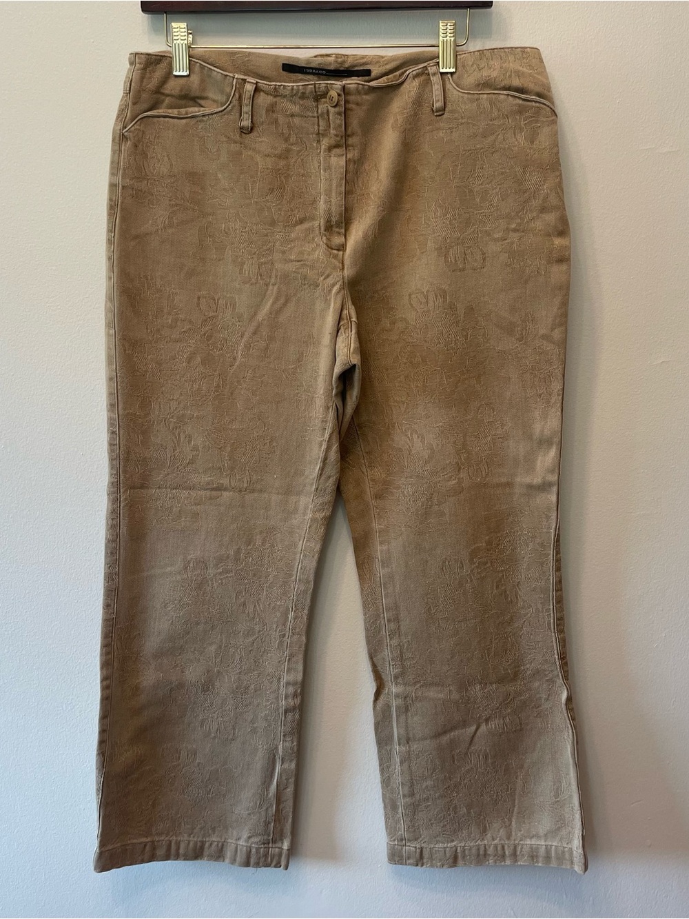 Y2K low rise floral monochrome capri size 12